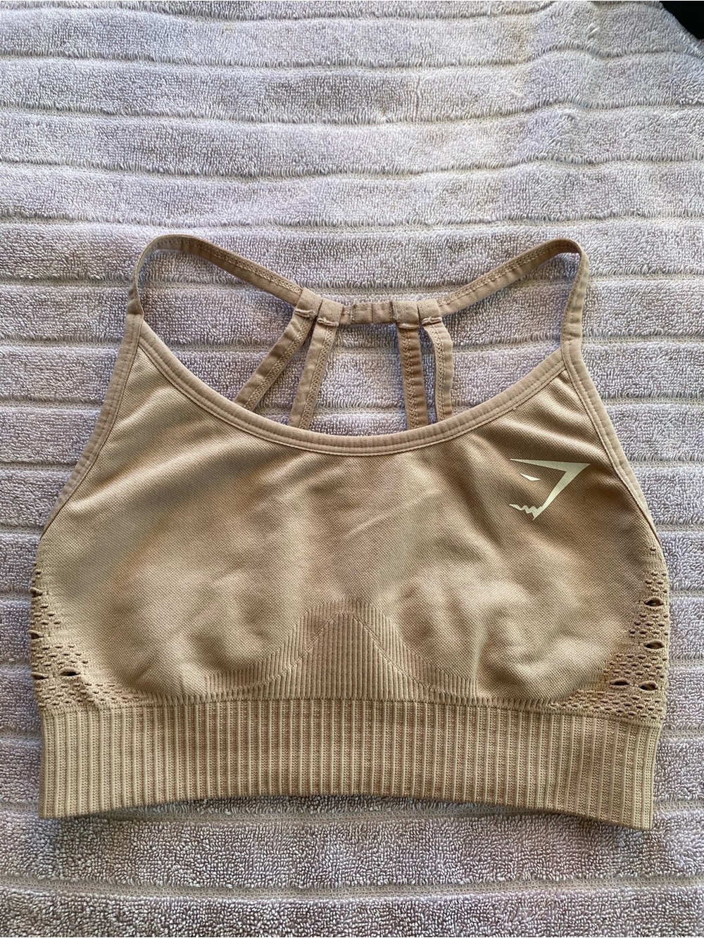 Gymshark Adapt Fleck Seamless Sports Bra - Sandstone Brown xs